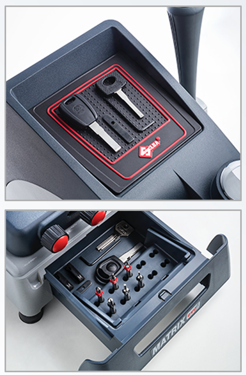 Matrix serisi – üst aksesuar alanı ve çekmeceli depolama bölmesi