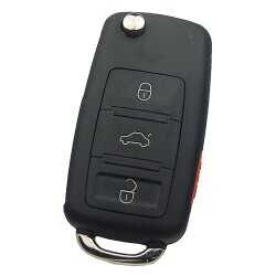 Audi A8 2004-2010 Kumanda Non-Proximity 3 butonlu 433MHz PC ID46 PCF 7947 HITAG2 KİLİTLİ MANCHESTER KOPYALANABİLİR - 1