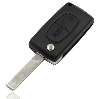 Peugeot ve Citroen 2 Butonlu Sustalı Anahtar Kabı (Pil yuvasız) - 1